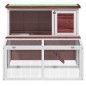vidaXL Kaninchenstall Mokka 102x90x84,5 cm Massivholz Kiefer vidaXL Kaninchenstall Mokka 102x90x84,5 cm Massivholz Kiefer