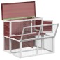 vidaXL Kaninchenstall Mokka 102x90x84,5 cm Massivholz Kiefer vidaXL Kaninchenstall Mokka 102x90x84,5 cm Massivholz Kiefer