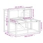 vidaXL Kaninchenstall Mokka 102x90x84,5 cm Massivholz Kiefer vidaXL Kaninchenstall Mokka 102x90x84,5 cm Massivholz Kiefer