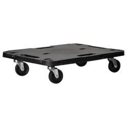 vidaXL Transportroller Schwarz 58x38x12 cm PP