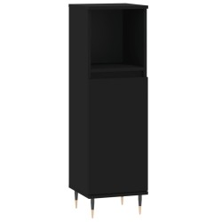 vidaXL Badschrank Schwarz 30x30x100 cm Holzwerkstoff