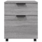vidaXL Mobiler Aktenschrank mit Rollen Grau Sonoma 45x38x54 cm vidaXL Mobiler Aktenschrank mit Rollen Grau Sonoma 45x38x54 cm