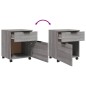 vidaXL Mobiler Aktenschrank mit Rollen Grau Sonoma 45x38x54 cm vidaXL Mobiler Aktenschrank mit Rollen Grau Sonoma 45x38x54 cm