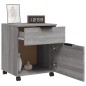 vidaXL Mobiler Aktenschrank mit Rollen Grau Sonoma 45x38x54 cm vidaXL Mobiler Aktenschrank mit Rollen Grau Sonoma 45x38x54 cm