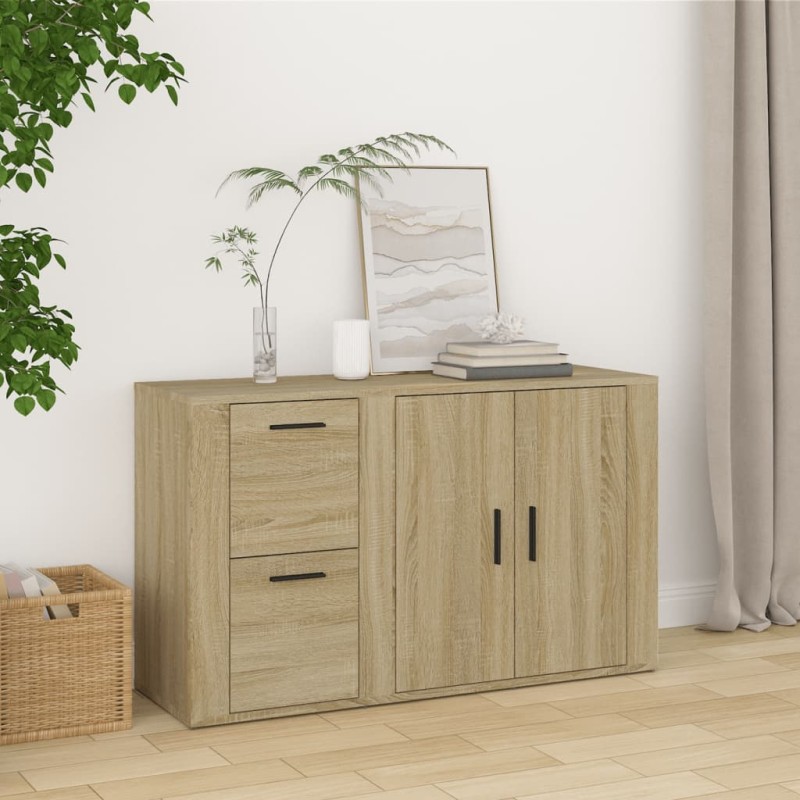 vidaXL Sideboard Sonoma-Eiche 100x33x59,5 cm Holzwerkstoff vidaXL Sideboard Sonoma-Eiche 100x33x59,5 cm Holzwerkstoff