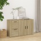 vidaXL Sideboard Sonoma-Eiche 100x33x59,5 cm Holzwerkstoff vidaXL Sideboard Sonoma-Eiche 100x33x59,5 cm Holzwerkstoff