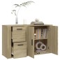 vidaXL Sideboard Sonoma-Eiche 100x33x59,5 cm Holzwerkstoff vidaXL Sideboard Sonoma-Eiche 100x33x59,5 cm Holzwerkstoff