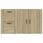 vidaXL Sideboard Sonoma-Eiche 100x33x59,5 cm Holzwerkstoff vidaXL Sideboard Sonoma-Eiche 100x33x59,5 cm Holzwerkstoff
