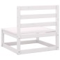 vidaXL Garten-Mittelsofa Weiß Kiefer Massivholz vidaXL Garten-Mittelsofa Weiß Kiefer Massivholz