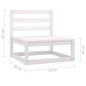 vidaXL Garten-Mittelsofa Weiß Kiefer Massivholz vidaXL Garten-Mittelsofa Weiß Kiefer Massivholz