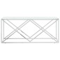 vidaXL Couchtisch 110x45x45 cm Edelstahl und Glas