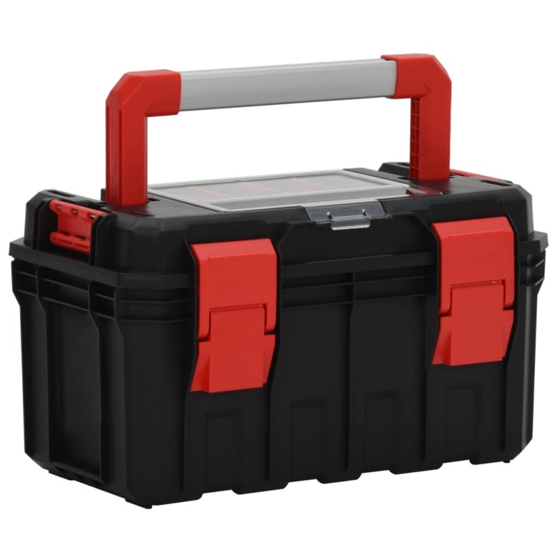 vidaXL Werkzeugkoffer Schwarz und Rot 45x28x26,5 cm vidaXL Werkzeugkoffer Schwarz und Rot 45x28x26,5 cm