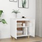 vidaXL Sideboard mit Massivholz-Beinen Hochglanz-Weiß 60x35x70 cm vidaXL Sideboard mit Massivholz-Beinen Hochglanz-Weiß 60x35x70 cm