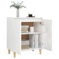 vidaXL Sideboard mit Massivholz-Beinen Hochglanz-Weiß 60x35x70 cm vidaXL Sideboard mit Massivholz-Beinen Hochglanz-Weiß 60x35x70 cm