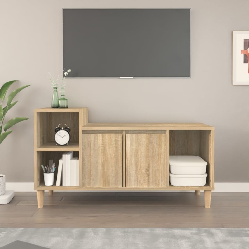 vidaXL TV-Schrank Sonoma-Eiche 100x35x55 cm Holzwerkstoff vidaXL TV-Schrank Sonoma-Eiche 100x35x55 cm Holzwerkstoff