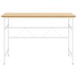 vidaXL Computertisch Weiß und Eiche Hell 105x55x72 cm MDF und Metall vidaXL Computertisch Weiß und Eiche Hell 105x55x72 cm MDF und Metall
