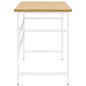 vidaXL Computertisch Weiß und Eiche Hell 105x55x72 cm MDF und Metall vidaXL Computertisch Weiß und Eiche Hell 105x55x72 cm MDF und Metall