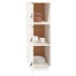 vidaXL Highboard Weiß 34x40x108,5 cm Massivholz Kiefer vidaXL Highboard Weiß 34x40x108,5 cm Massivholz Kiefer