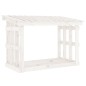 vidaXL Kaminholzregal Weiß 108x64,5x77 cm Massivholz Kiefer vidaXL Kaminholzregal Weiß 108x64,5x77 cm Massivholz Kiefer