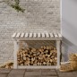vidaXL Kaminholzregal Weiß 108x64,5x77 cm Massivholz Kiefer vidaXL Kaminholzregal Weiß 108x64,5x77 cm Massivholz Kiefer