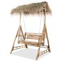 vidaXL 2-Sitzer-Schaukelbank mit Palmblättern Bambus 202 cm vidaXL 2-Sitzer-Schaukelbank mit Palmblättern Bambus 202 cm