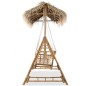 vidaXL 2-Sitzer-Schaukelbank mit Palmblättern Bambus 202 cm vidaXL 2-Sitzer-Schaukelbank mit Palmblättern Bambus 202 cm