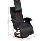 Shiatsu-Massagesessel Schwarz Kunstleder Shiatsu-Massagesessel Schwarz Kunstleder