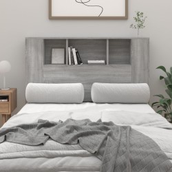 vidaXL Kopfteil mit Ablagen Grau Sonoma 120x18,5x104,5 cm