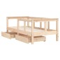 vidaXL Kinderbett mit Schubladen 70x140 cm Massivholz Kiefer vidaXL Kinderbett mit Schubladen 70x140 cm Massivholz Kiefer