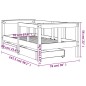 vidaXL Kinderbett mit Schubladen 70x140 cm Massivholz Kiefer vidaXL Kinderbett mit Schubladen 70x140 cm Massivholz Kiefer