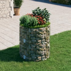 vidaXL Gabionen-Säule Rund Verzinkter Stahl Ø100x100 cm