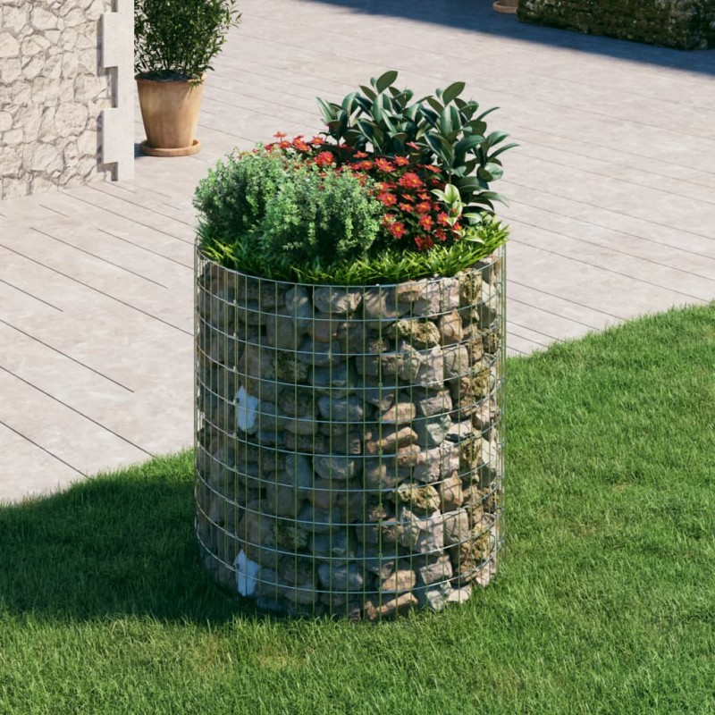 vidaXL Gabionen-Säule Rund Verzinkter Stahl Ø100x100 cm vidaXL Gabionen-Säule Rund Verzinkter Stahl Ø100x100 cm
