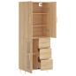 Highboard Sonoma-Eiche 69,5x34x180 cm Holzwerkstoff Highboard Sonoma-Eiche 69,5x34x180 cm Holzwerkstoff