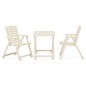 vidaXL 3-tlg. Bistro-Set Klappbar Kunststoff Weiß vidaXL 3-tlg. Bistro-Set Klappbar Kunststoff Weiß