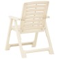 vidaXL 3-tlg. Bistro-Set Klappbar Kunststoff Weiß vidaXL 3-tlg. Bistro-Set Klappbar Kunststoff Weiß