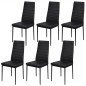 7tlg. Esstisch Set Schwarz 7tlg. Esstisch Set Schwarz