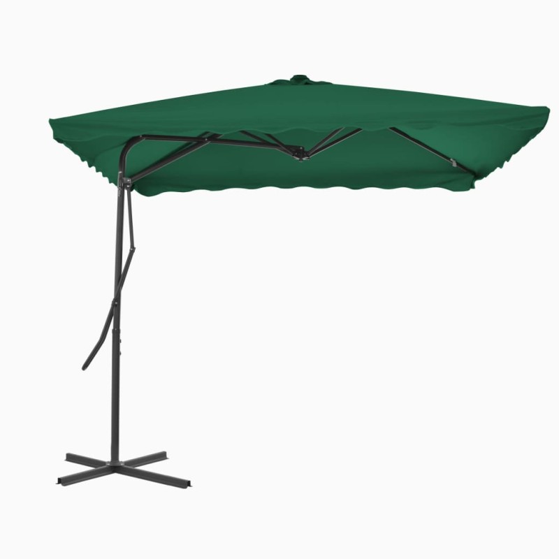 vidaXL Sonnenschirm mit Stahl-Mast 250×250 cm Grün vidaXL Sonnenschirm mit Stahl-Mast 250×250 cm Grün