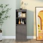 vidaXL Highboard Grau 37x34x110 cm Massivholz Kiefer vidaXL Highboard Grau 37x34x110 cm Massivholz Kiefer