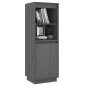 vidaXL Highboard Grau 37x34x110 cm Massivholz Kiefer vidaXL Highboard Grau 37x34x110 cm Massivholz Kiefer