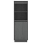 vidaXL Highboard Grau 37x34x110 cm Massivholz Kiefer vidaXL Highboard Grau 37x34x110 cm Massivholz Kiefer