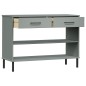 vidaXL Konsolenschrank OSLO mit Metallbeinen Grau Massivholz Kiefer vidaXL Konsolenschrank OSLO mit Metallbeinen Grau Massivholz Kiefer