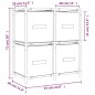 vidaXL Kommode mit 4 Körben aus Stoff Grau 63×30×71 cm Stahl vidaXL Kommode mit 4 Körben aus Stoff Grau 63×30×71 cm Stahl
