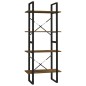 vidaXL Bücherregal 4 Fächer Räuchereiche 60x30x140 cm Holzwerkstoff vidaXL Bücherregal 4 Fächer Räuchereiche 60x30x140 cm Holzwerkstoff