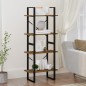 vidaXL Bücherregal 4 Fächer Räuchereiche 60x30x140 cm Holzwerkstoff vidaXL Bücherregal 4 Fächer Räuchereiche 60x30x140 cm Holzwerkstoff