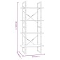 vidaXL Bücherregal 4 Fächer Räuchereiche 60x30x140 cm Holzwerkstoff vidaXL Bücherregal 4 Fächer Räuchereiche 60x30x140 cm Holzwerkstoff