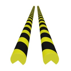 vidaXL Kantenschoner 2 Stk. Gelb & Schwarz 4x4x104 cm PU