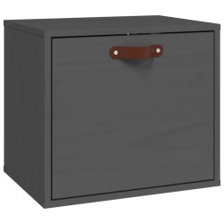 vidaXL Wandschrank Grau 40x30x35 cm Massivholz Kiefer