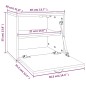 vidaXL Wandschrank Grau 40x30x35 cm Massivholz Kiefer vidaXL Wandschrank Grau 40x30x35 cm Massivholz Kiefer
