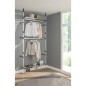 vidaXL Teleskop-Garderobe mit Stangen und Regal Aluminium vidaXL Teleskop-Garderobe mit Stangen und Regal Aluminium