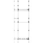 vidaXL Teleskop-Garderobe mit Stangen und Regal Aluminium vidaXL Teleskop-Garderobe mit Stangen und Regal Aluminium